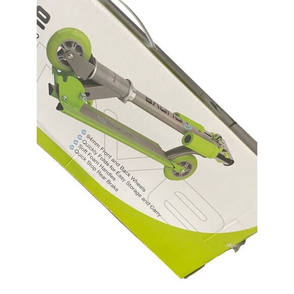 FOLDING SCOOTER FOR AGES 5-8 YEARS OLD CURVE BRAND LIGHTWEIGHT STURDY GREEN - Picture 11 of 14